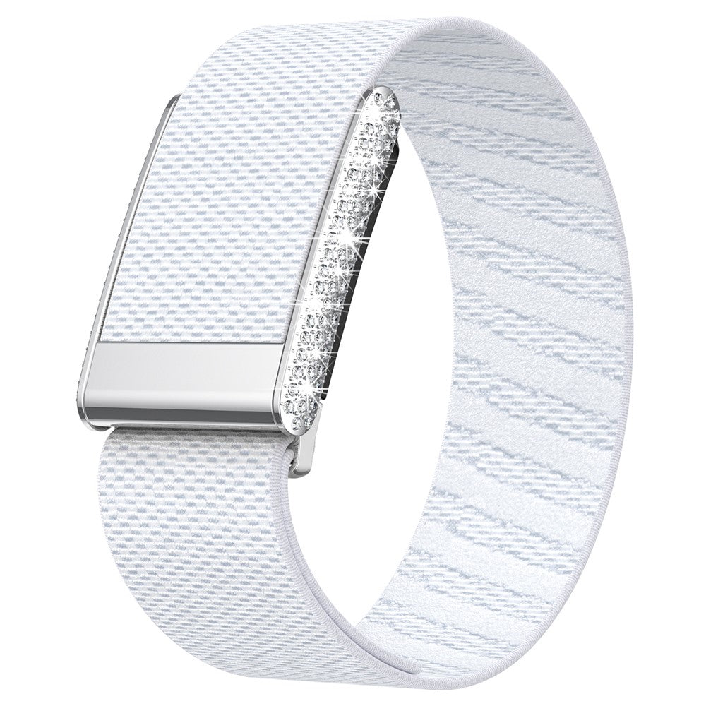 WHOOP 5.0 Band Crystal White — Rhinestone Nylon