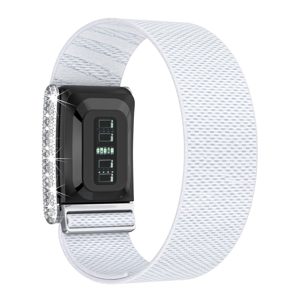 WHOOP 5.0 Band Crystal White — Rhinestone Nylon