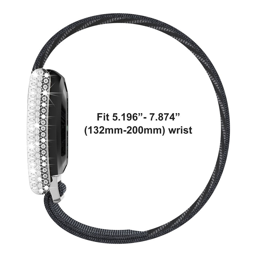 WHOOP 5.0 Band Crystal White — Rhinestone Nylon