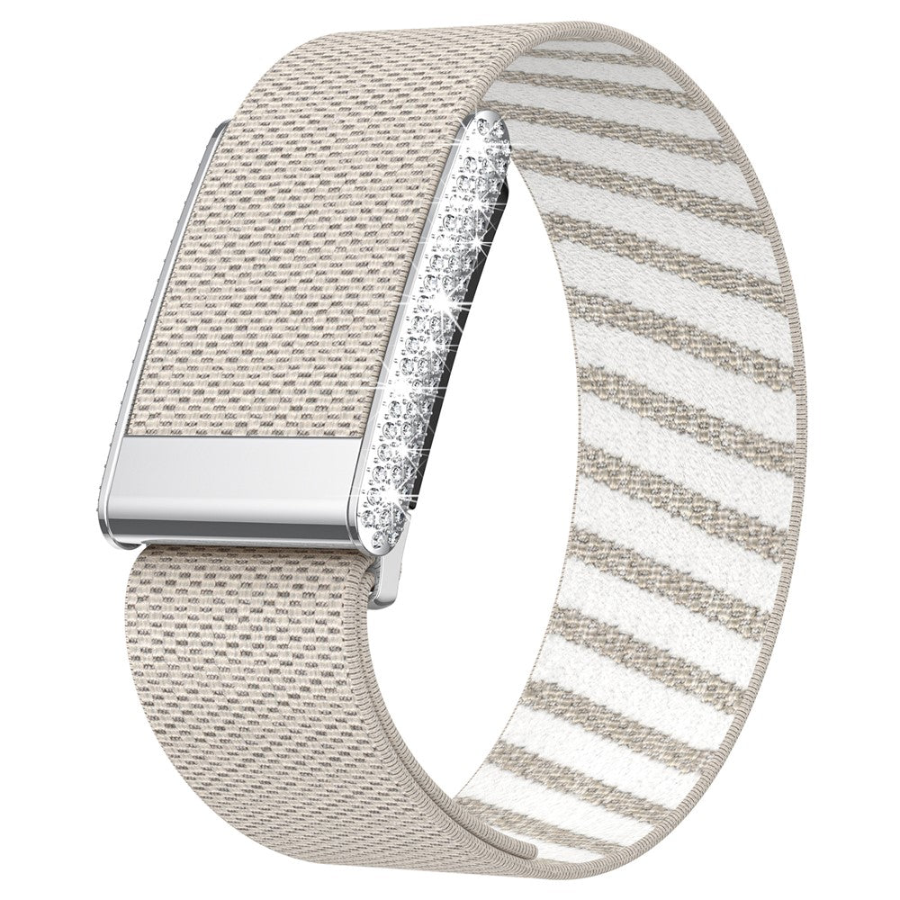 WHOOP 5.0 Band Crystal White — Rhinestone Nylon