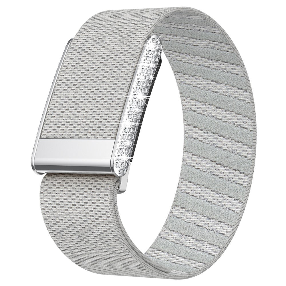 WHOOP 5.0 Band Crystal White — Rhinestone Nylon