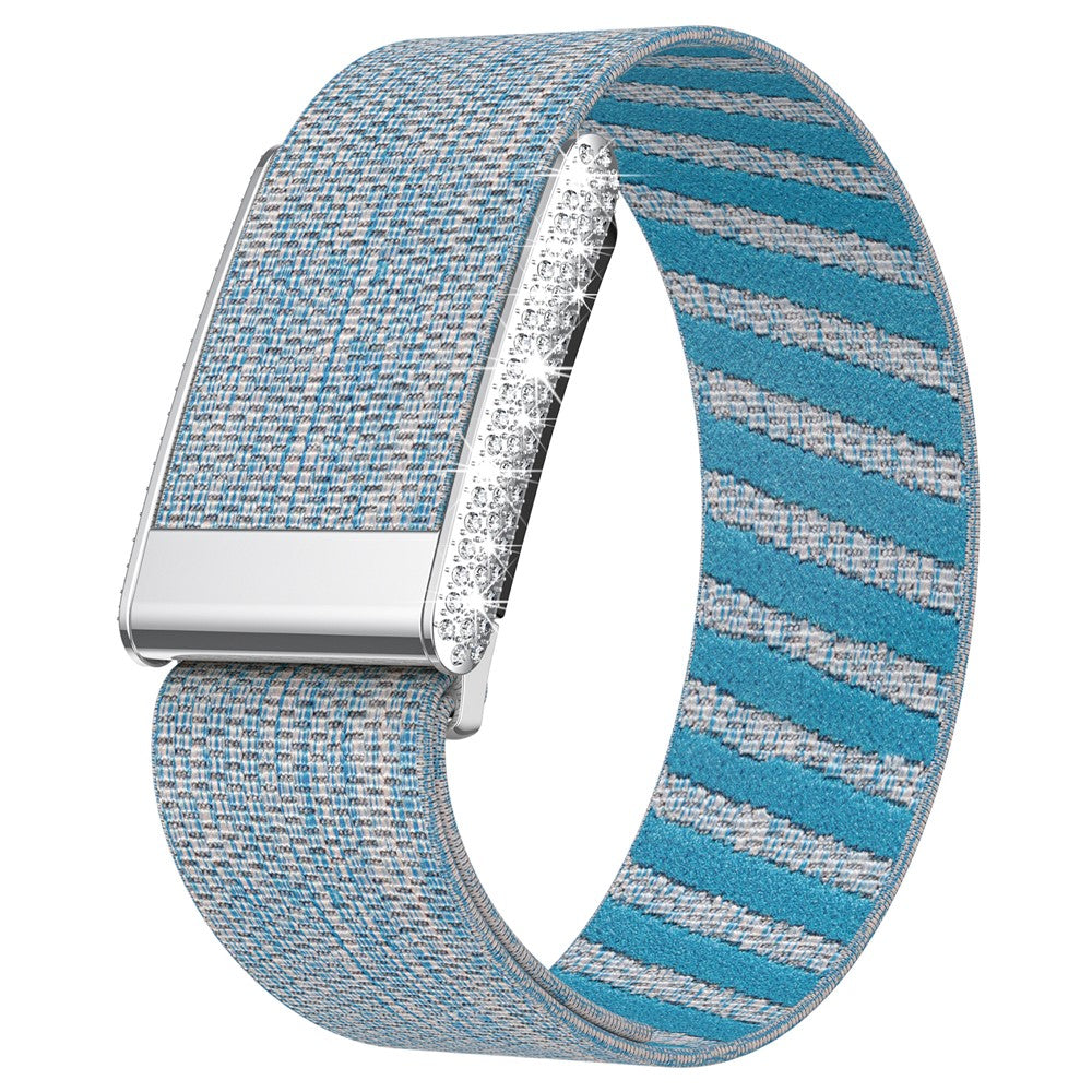 WHOOP 5.0 Band Crystal White — Rhinestone Nylon