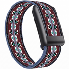 Burgundy Aztec woven nylon replacement band compatible with WHOOP 5.0, product view