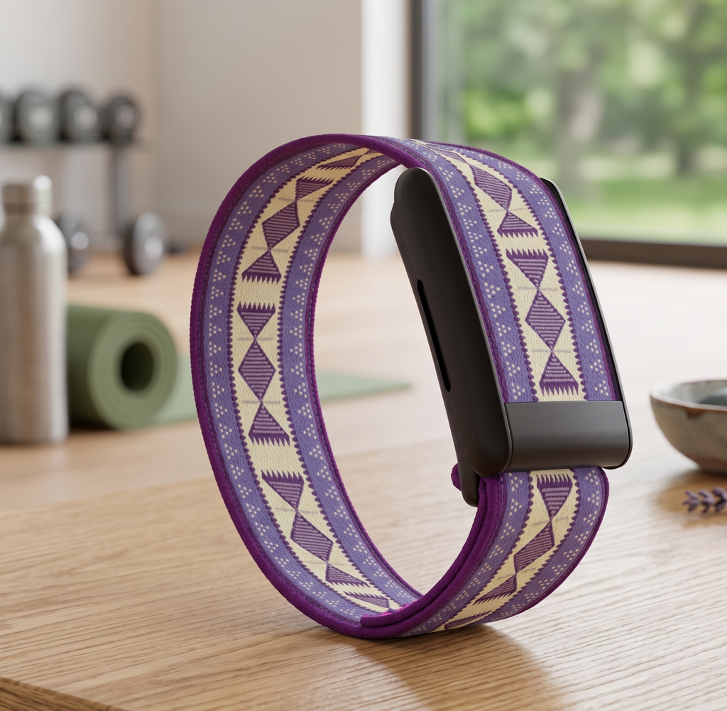 Correa Whoop 5.0 Azteca Morada Special Edition en contexto de uso
