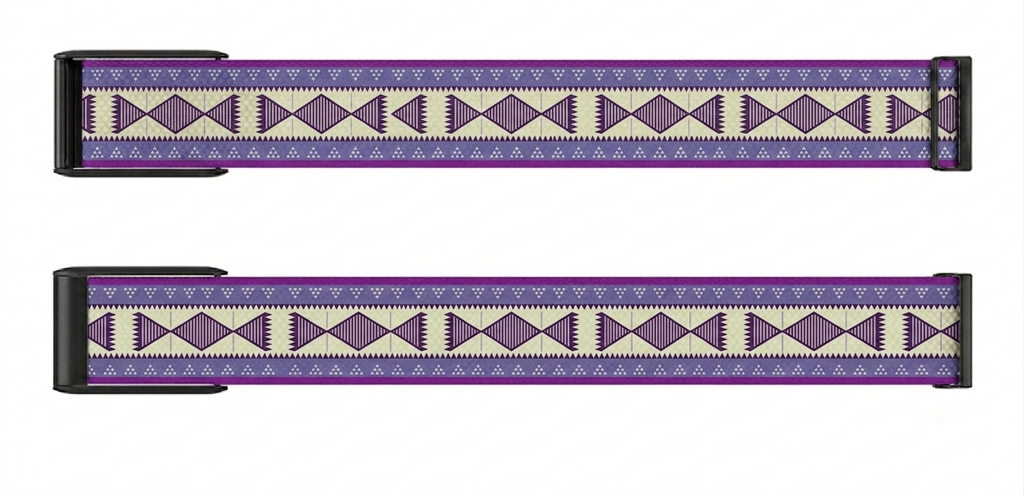 Correa Whoop 5.0 Azteca Morada Special Edition vista extendida del estampado
