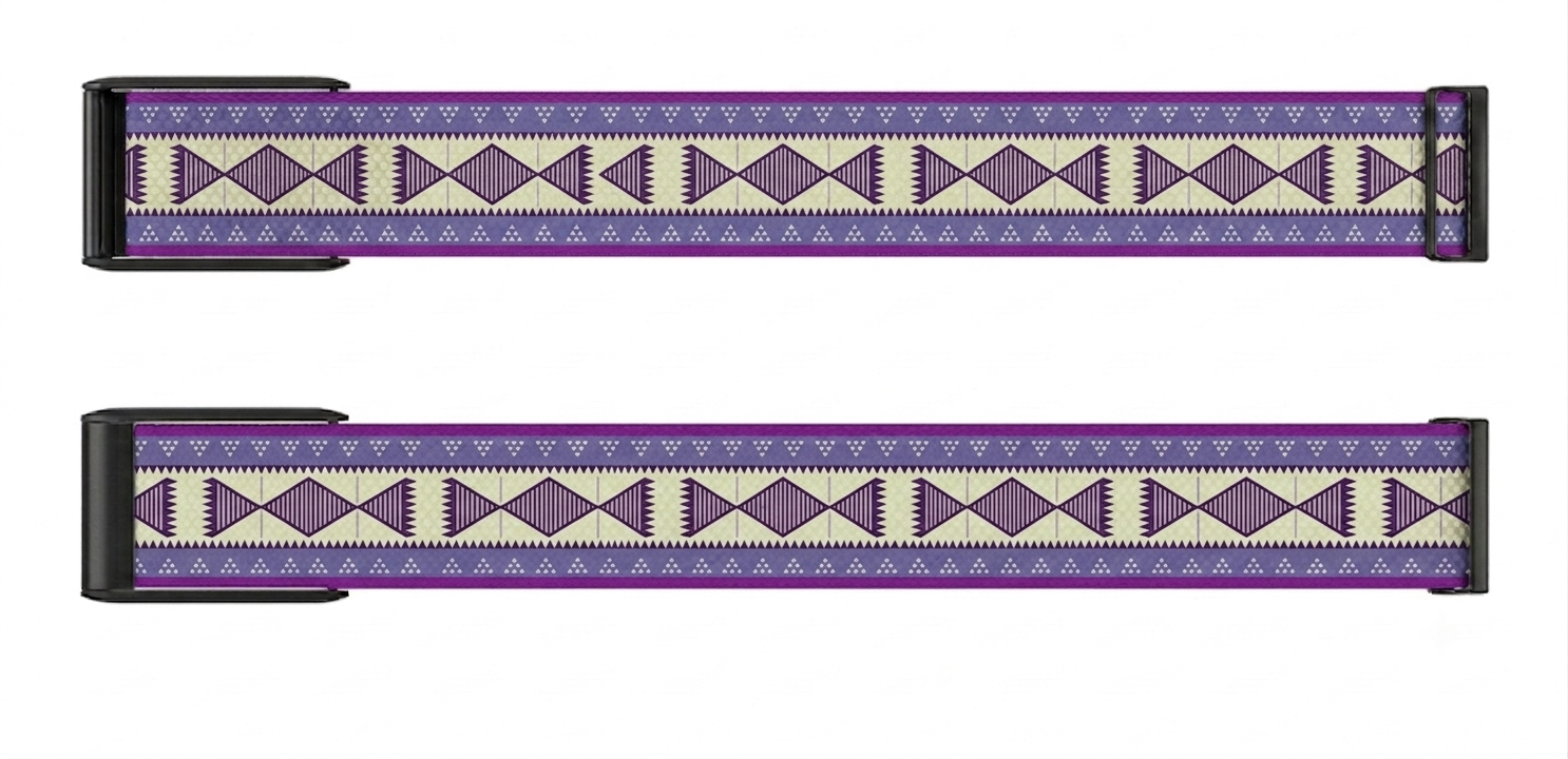 Correa Whoop 5.0 Azteca Morada Special Edition vista extendida del estampado
