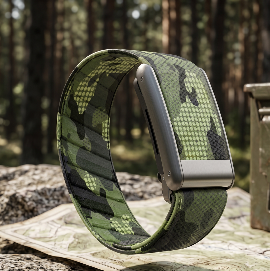 Correa Whoop 5.0 Camuflaje Verde Special Edition en contexto de uso