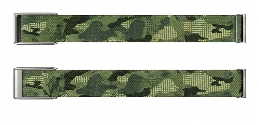 Correa Whoop 5.0 Camuflaje Verde Special Edition vista extendida del estampado