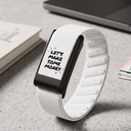 Let's Make Some Money woven nylon replacement band compatible with WHOOP 5.0, lifestyle view