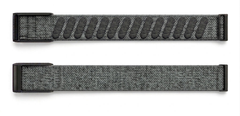 Strapion Anchor Gray nylon band for WHOOP 5.0, shown unfastened from both sides