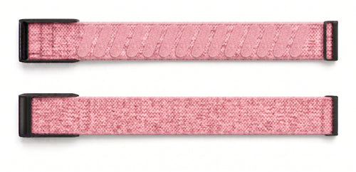 Strapion Cherry Blossom Pink nylon band for WHOOP 5.0, shown unfastened from both sides