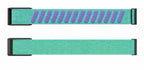 Strapion Clear Blue nylon band for WHOOP 5.0, shown unfastened from both sides