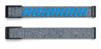 Strapion Moss Blue nylon band for WHOOP 5.0, shown unfastened from both sides