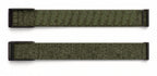 Strapion Moss Green nylon band for WHOOP 5.0, shown unfastened from both sides
