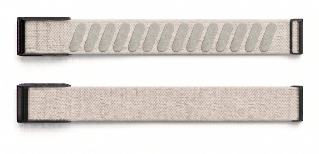 Strapion Starlight nylon band for WHOOP 5.0, shown unfastened from both sides