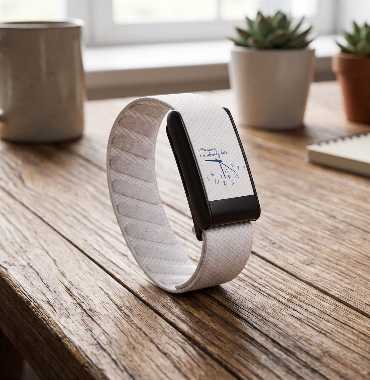 Strapion Who Cares WHOOP 5.0 band, white / black colourway