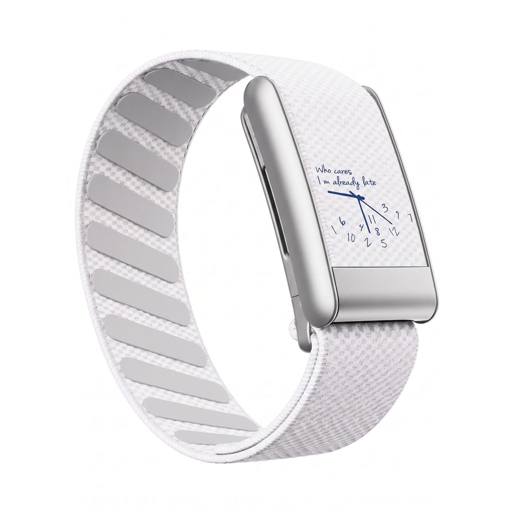 Strapion Who Cares WHOOP 5.0 band, white / silver colourway